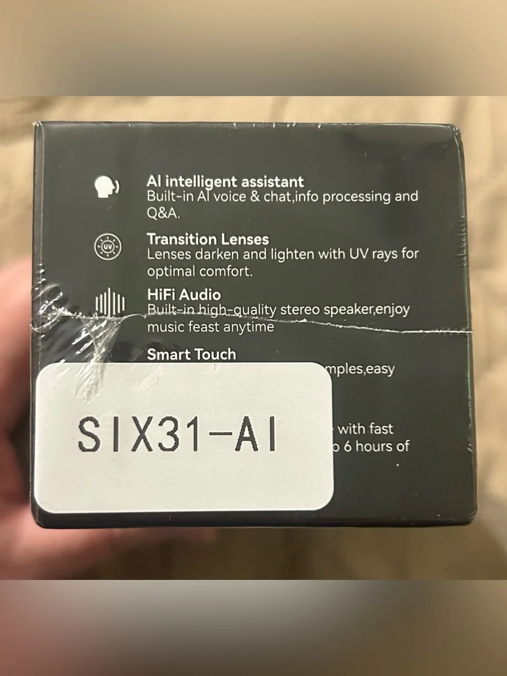 DMES SIX31-AI Smart Glasses Black - NIB Sealed Bluetooth Audio Eyewear